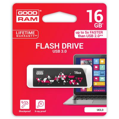 USB флеш-накопитель Goodram 16gb UCL3 Cl!ck Black USB 3.0 UCL3-0160K0R11, фото №4