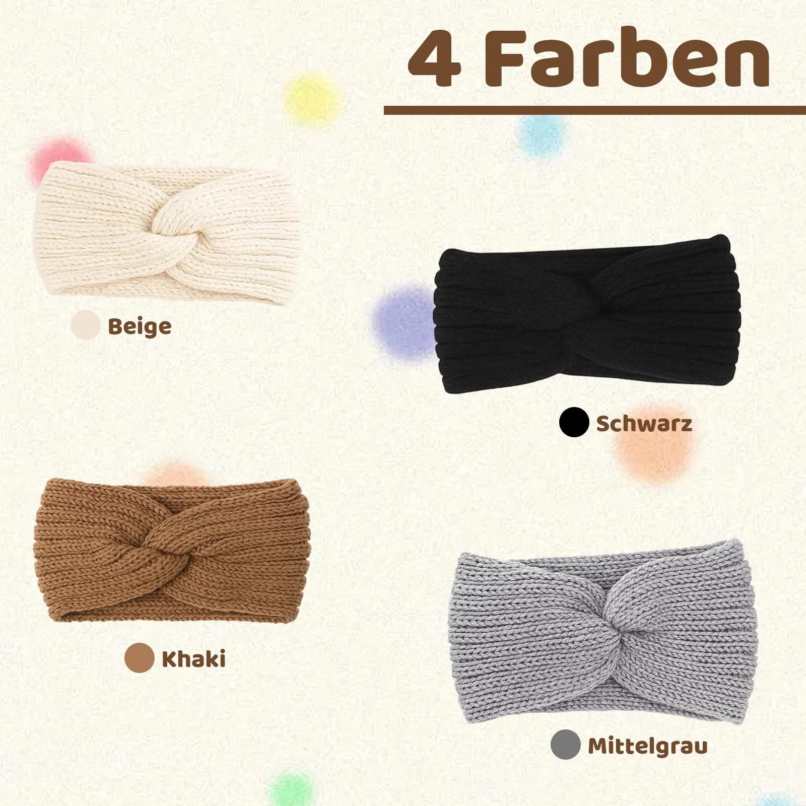 Набір з зимових пов'язок для голови жіночих Осінь-Зима, фото №3 Набір з зимових пов'язок для голови жіночих Осінь-Зима, фото №3