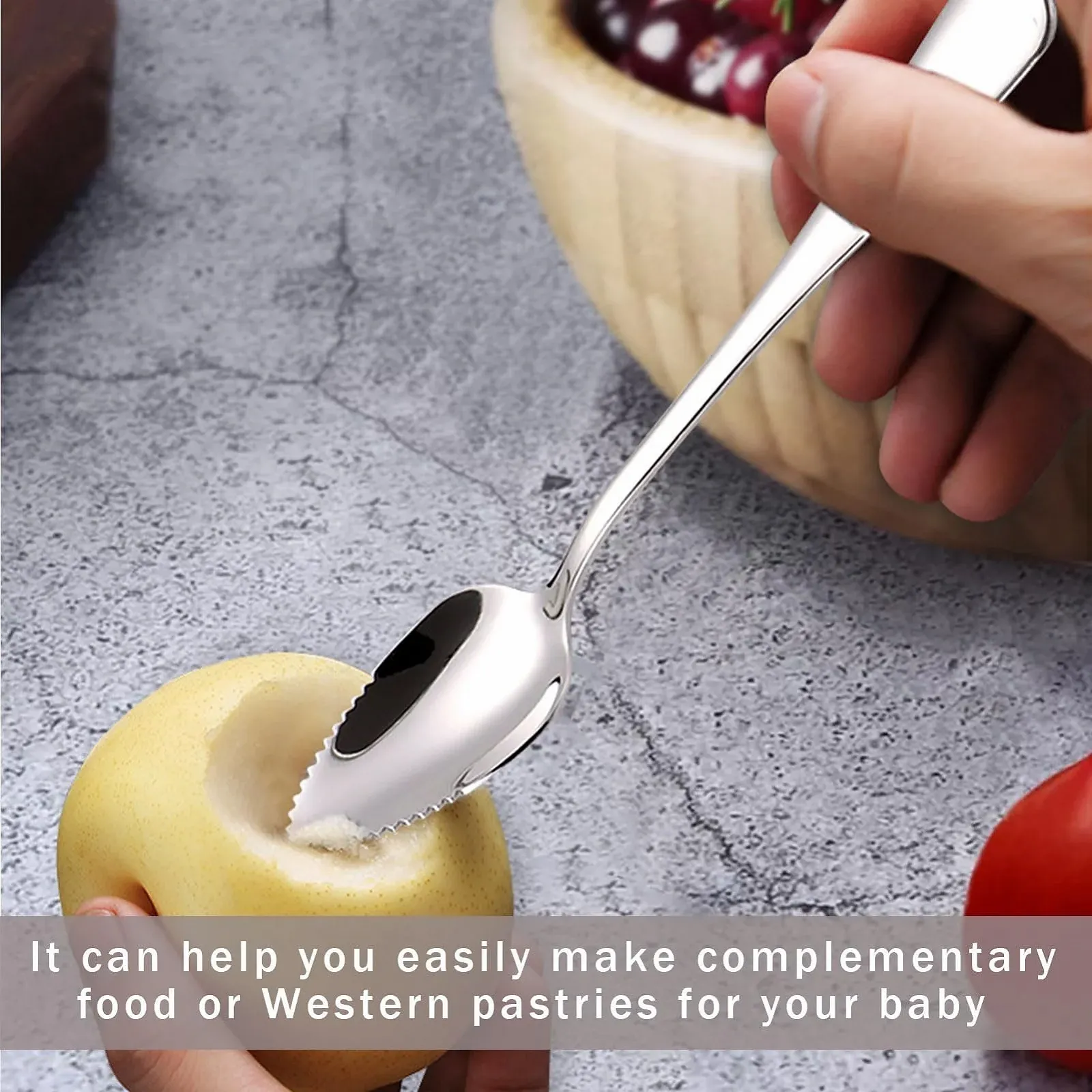 Ложка Фруктова з нержавіючої сталі 4 шт., фото №6