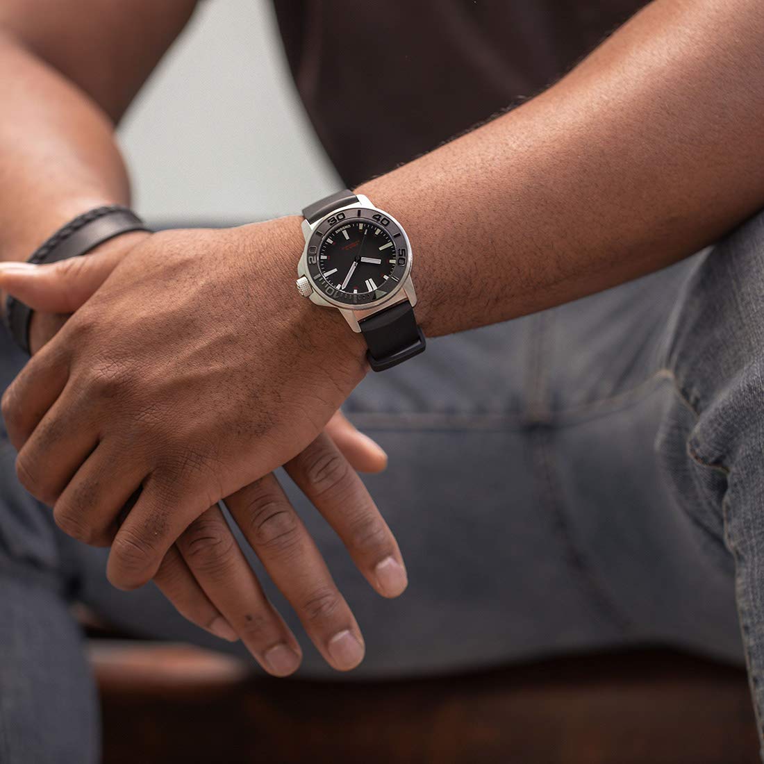 Годинник Undone Aqua 316L Steel Automatic Steel Чорний Силіконовий Submariner Сапфіровий Керамічний Дайвер, фото №7