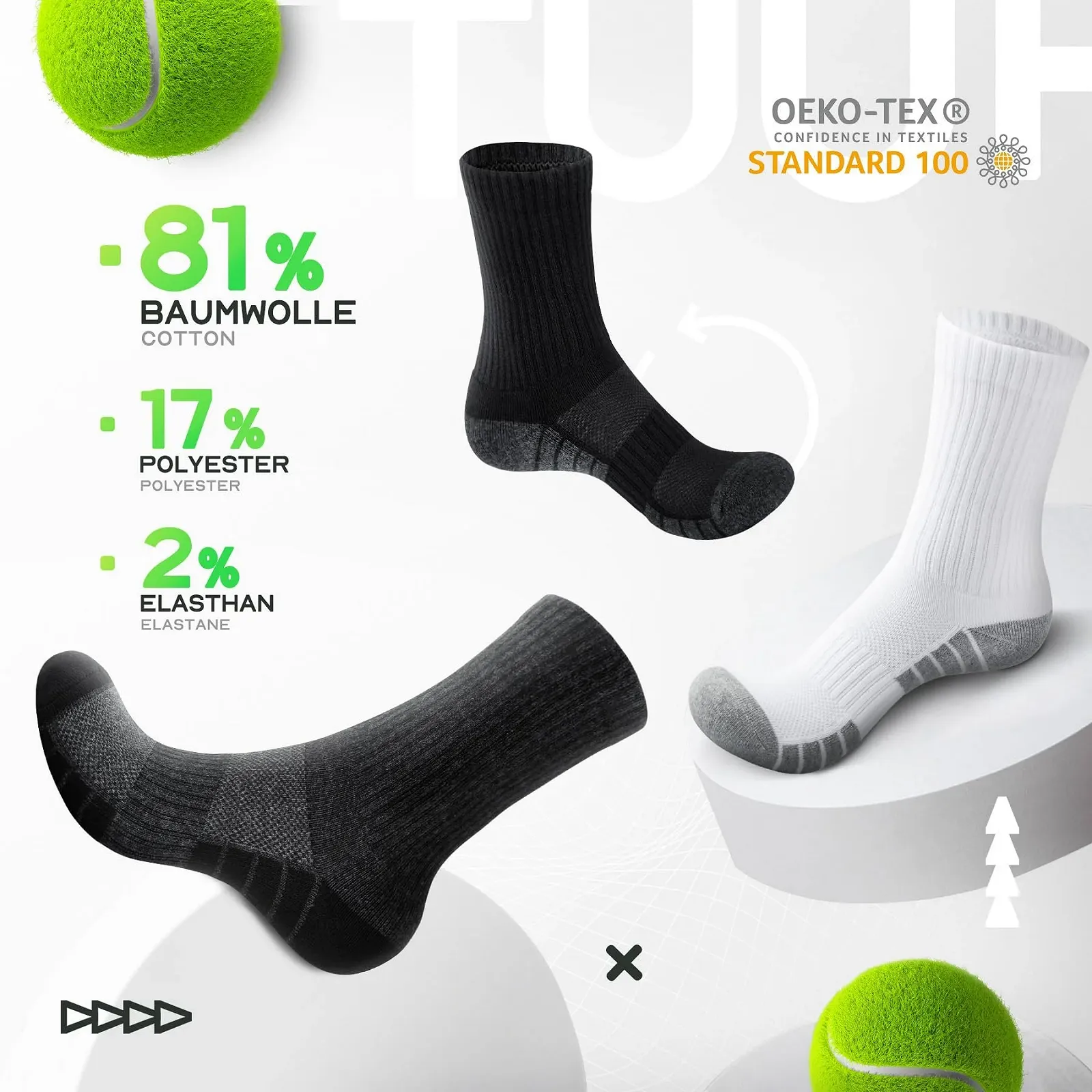 Шкарпетки Чоловічі Жіночі Тенісні (6 пар), фото №5