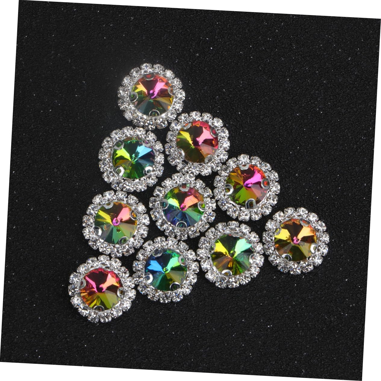 Стразы Плоские Круглые Для Рукоделия 20 штук Разноцветные кристаллы для декора стола для свадеб и вечеринок Изготовление украшений Аксессуары для самоделок, фото №3