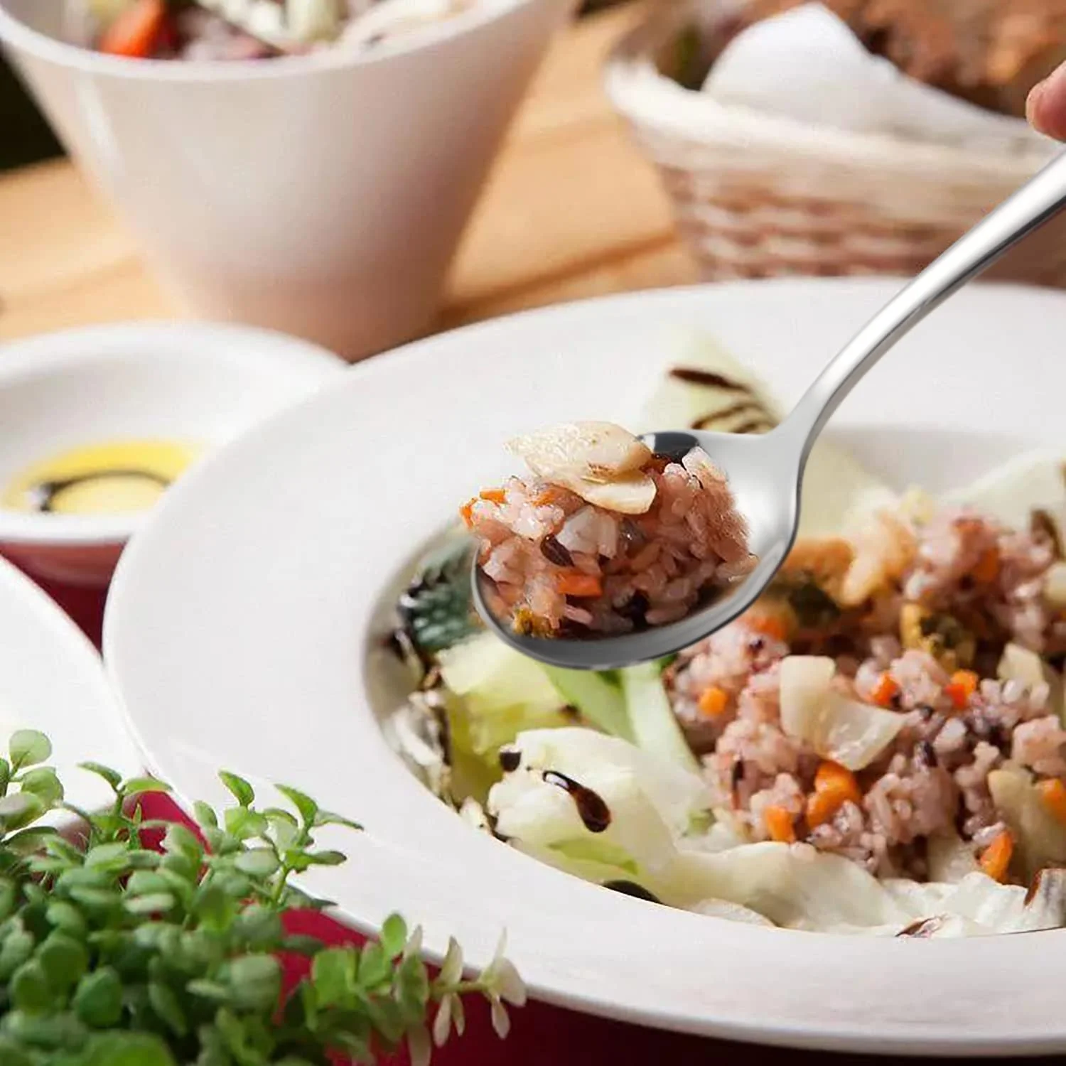 Ложка для супу з нержавіючої сталі, столова, фото №6