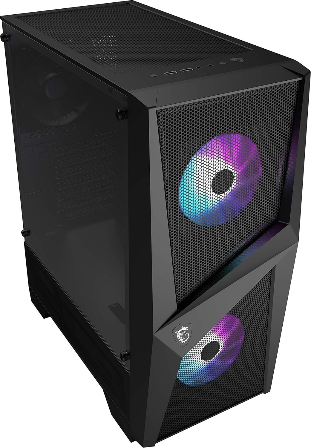 Корпус MSI MAG Forge 100R / без БЖ /Mid Tower / ARGB / Tempered Glass /  USB 3.2 / 3x120mm Fans / Чорний, фото №3