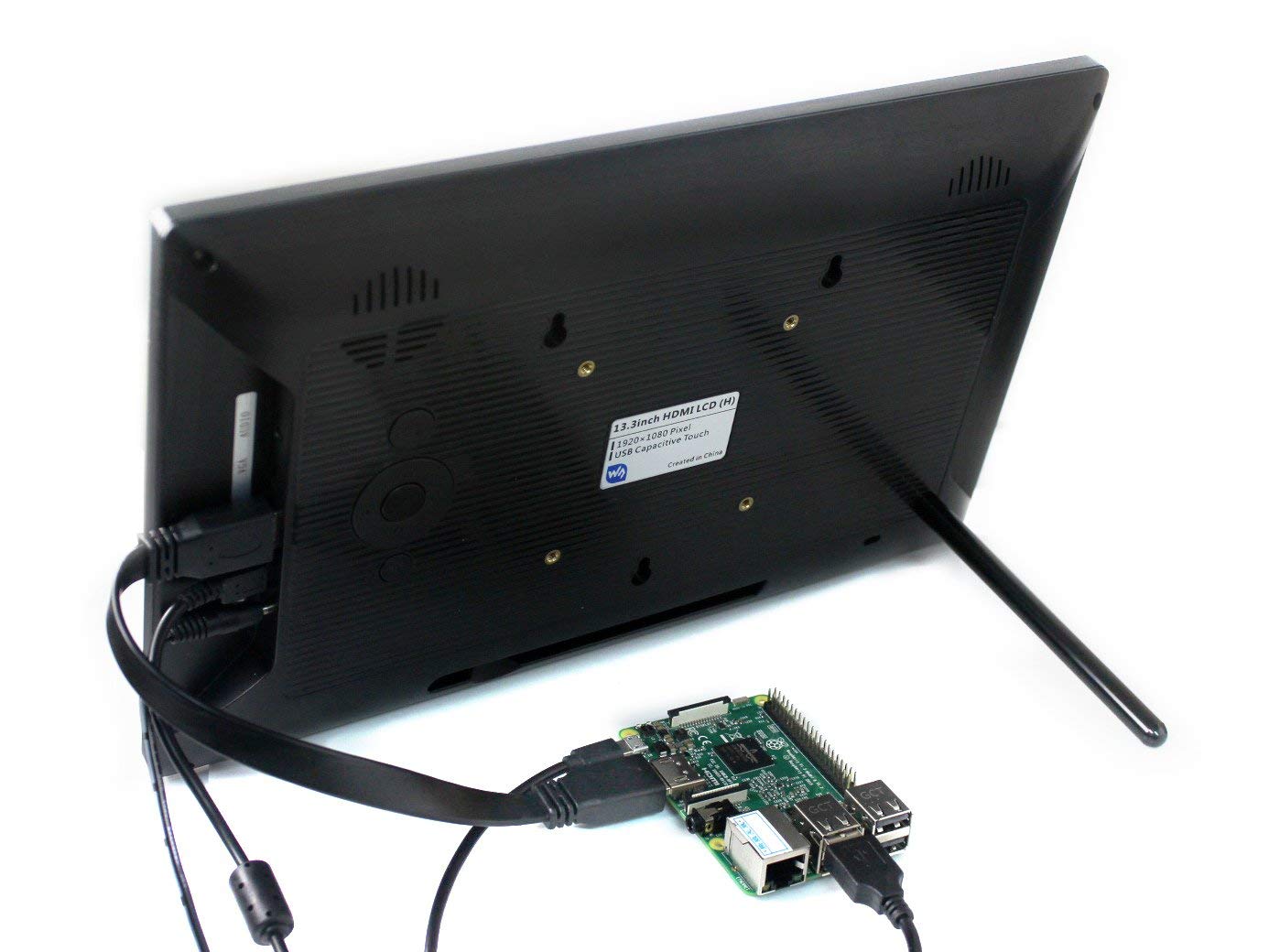 Монитор IBest 13.3 дюйма HDMI LCD (с чехлом) 1920 x 1080 Ёмкостный сенсорный экран HD IPS Дисплей с закалённым стеклом Поддержка Raspberry Pi/BB Black ПК системы Windows 10/8.1/8/7, фото №6