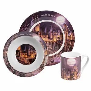 Набор для завтрака United Labels Harry Potter Детский с мотивом Хогвартс, фарфоровый - Фото 1
