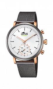 Годинник чоловічий Lotus Connected 18805/1, білий, сірий-рожеве золото, браслет - Фото 1