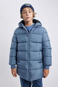 Зимова куртка DeFacto для хлопчиків, стандартний крій, з капюшоном synthetic.ua - Фото 1