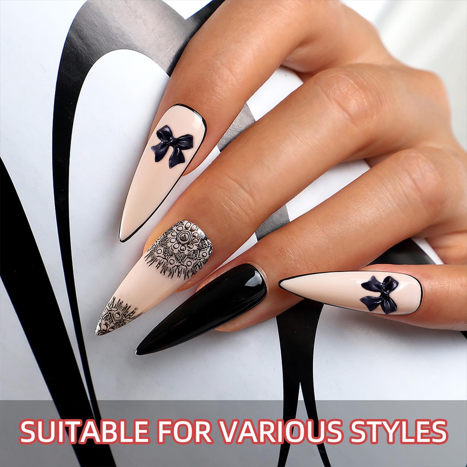 Стрази для нігтів Бантик, фото №5