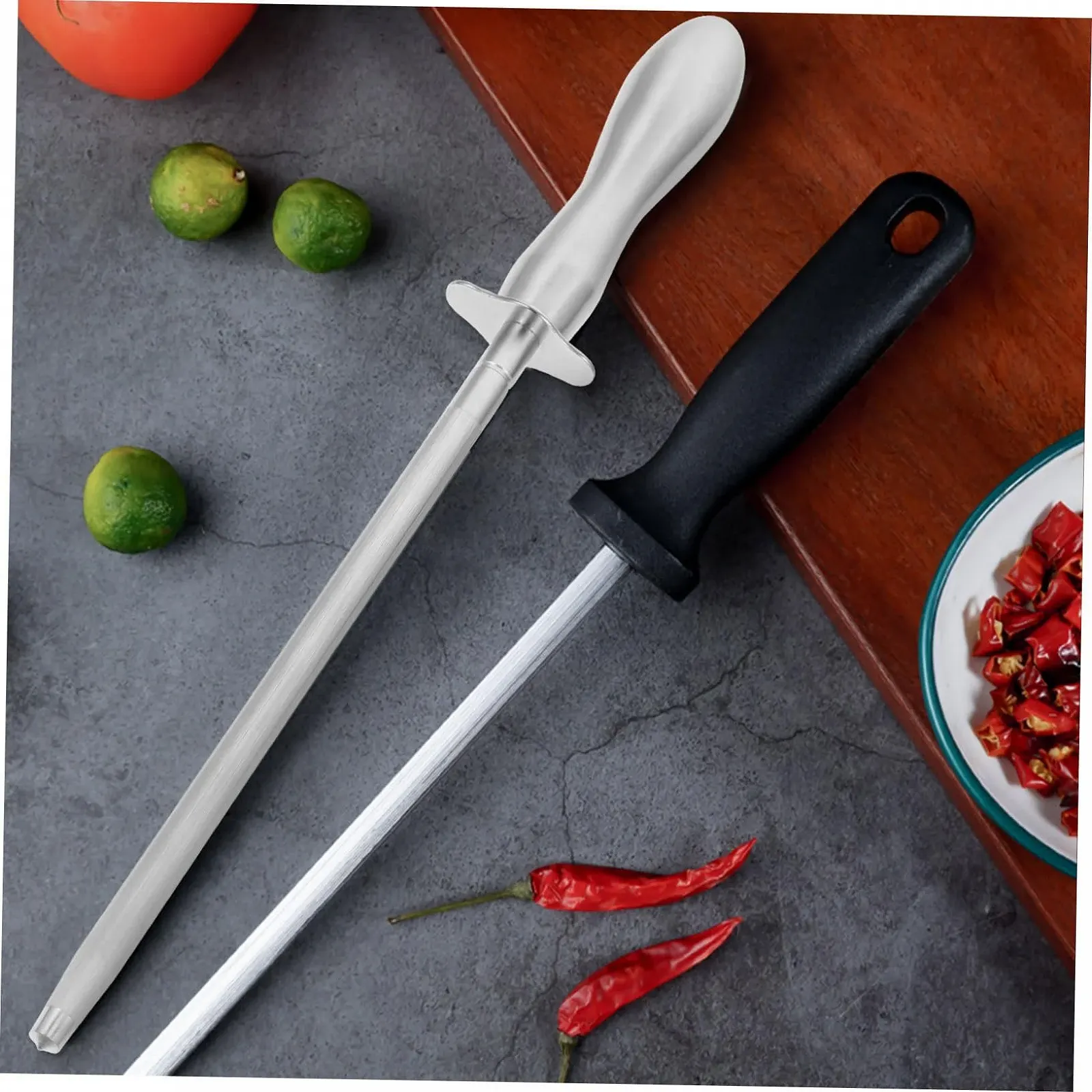 Мусат Edelstahl ручной из нержавеющей стали для кухонных ножей, фото №3