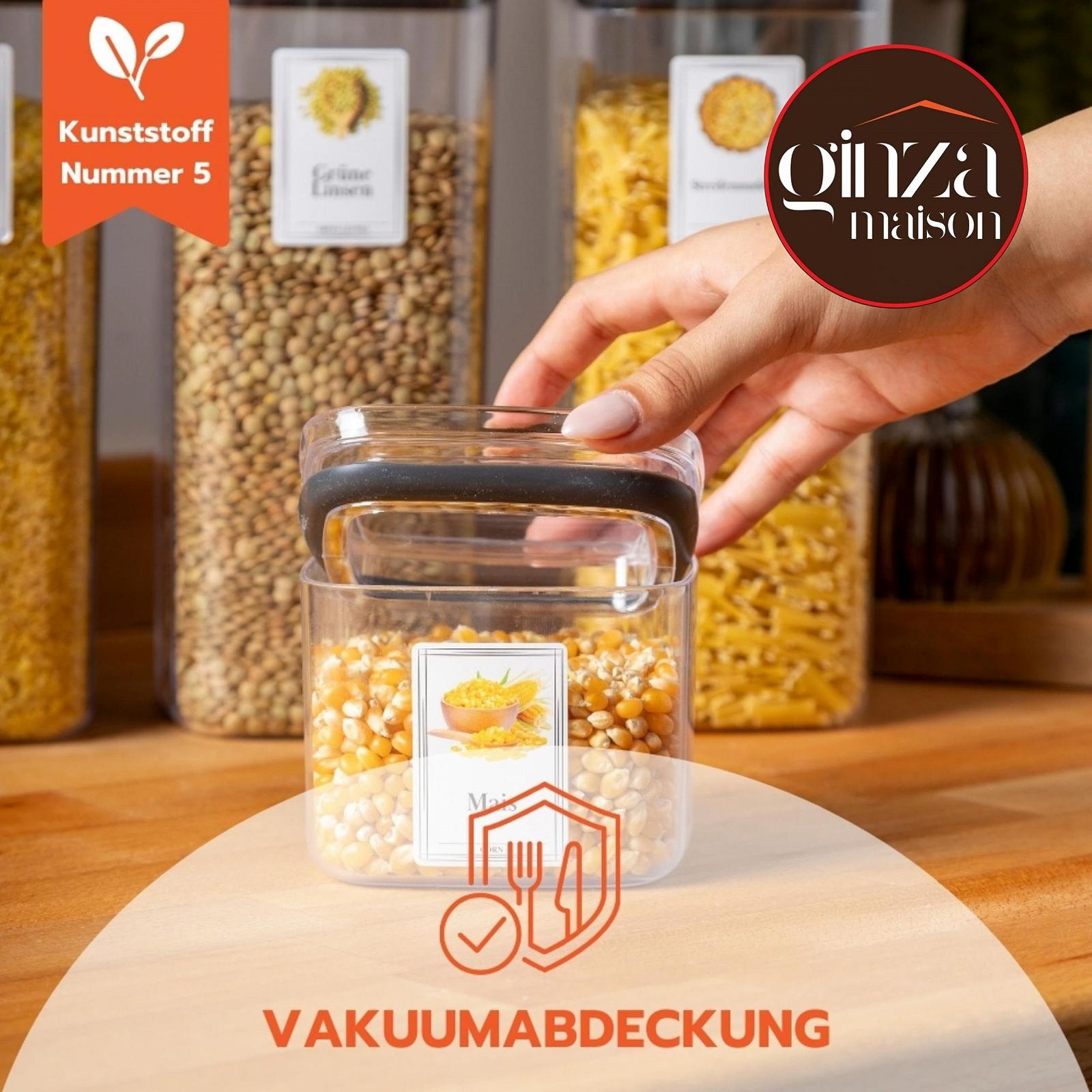 Вакуумні банки для зберігання Набір 9 штук 3 розміри Герметичні BPA-Free Прозорий, фото №6
