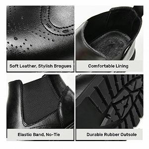 Челси Броги ANUFER Кожаные Ботинки Мужские На Formal Dress Shoes synthetic.ua - Фото 1