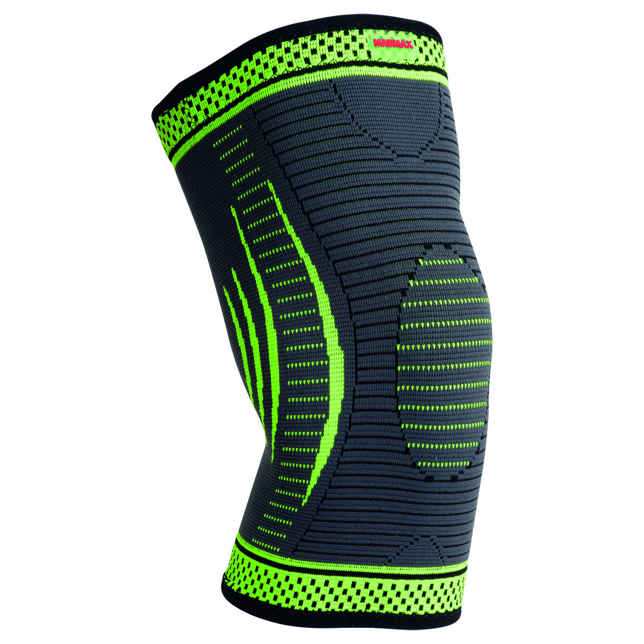 Компресійний наколінник MadMax MFA-284 3D Compressive knee support Dark grey/Neon green 1шт L, фото №1 Компресійний наколінник MadMax MFA-284 3D Compressive knee support Dark grey/Neon green 1шт L, фото №1