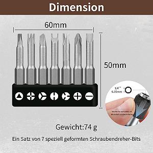 Набір викруток Alrens 7 шт Спеціально Сформовані 50 см synthetic.ua - Фото 1