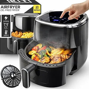 Мультипіч Retoo 3.2L 1200W LCD Тачскрін 9 програм 80–200 °C Чорна - Фото 1