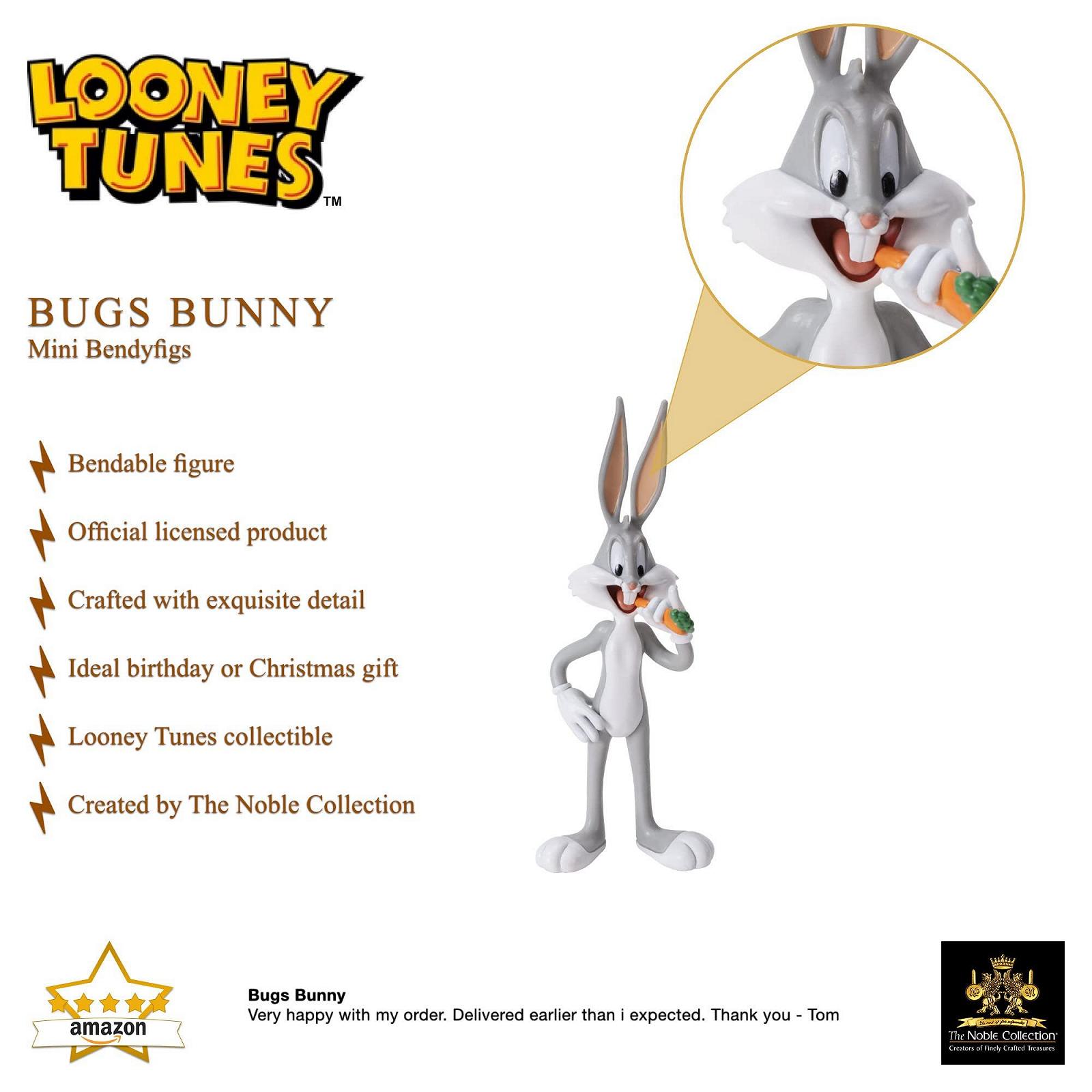 Міні-фігурка Bugs Bunny The Noble Collection Bendyfig, фото №3