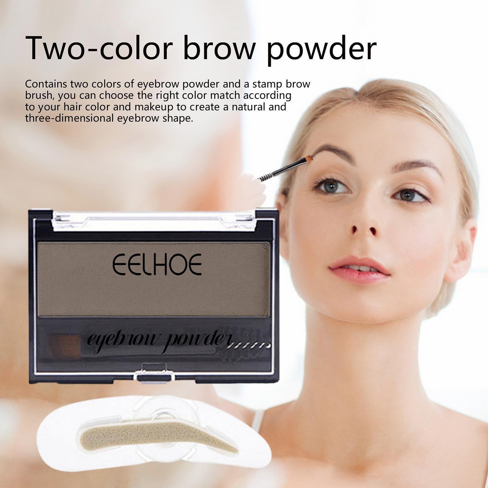 Пудра для бровей Yemyap Two Tone Dark Brown, фото №2