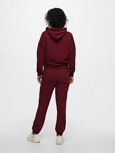 Худі ONLCOLLEGE LIFE L/S HOOD SWT 15235558 Cabernet ONLY Бордовий XS synthetic.ua - Фото 1