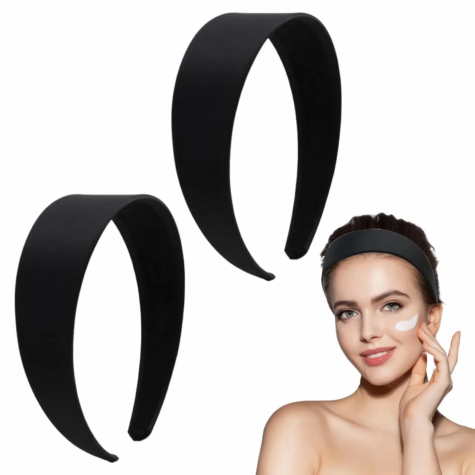 Обруч Широкий, Черный, Классический, фото №1