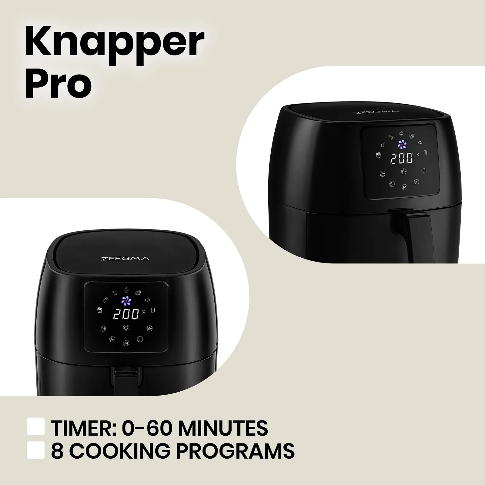Мультипіч ZEEGMA Knapper Pro Turbo 1400W 8 Programmes 4.5L Teflon Coating, фото №4 Мультипіч ZEEGMA Knapper Pro Turbo 1400W 8 Programmes 4.5L Teflon Coating, фото №4