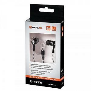 Наушники REAL-EL Z-1770 black-white synthetic.ua - Фото 1