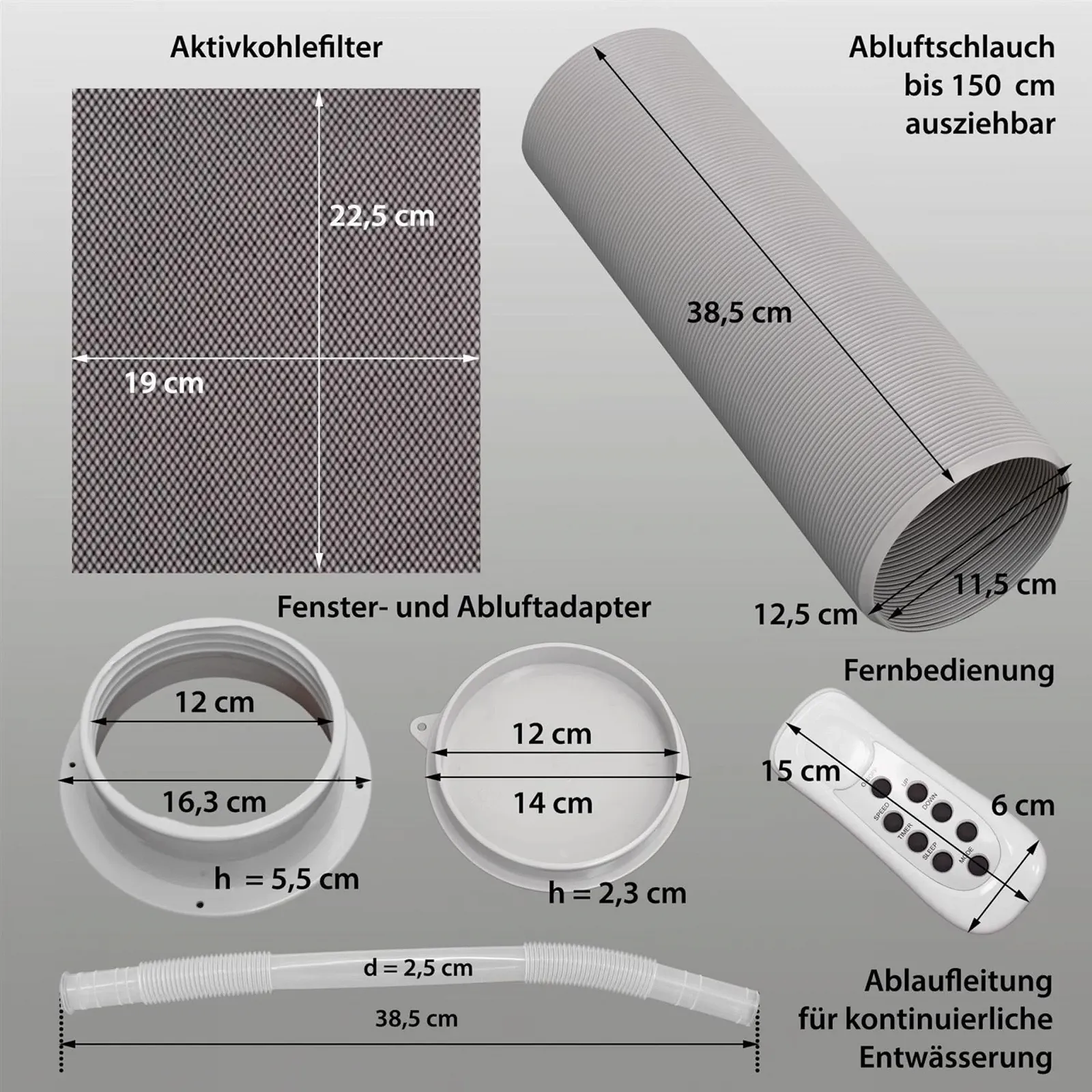 Мобільний кондиціонер Syntrox Cooly 7000 BTU Осушувач LED-дисплей, фото №5