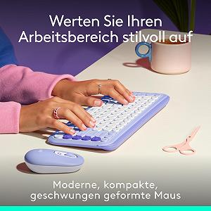 Мышь Logitech POP Беспроводная Bluetooth Фиолетовый synthetic.ua - Фото 1