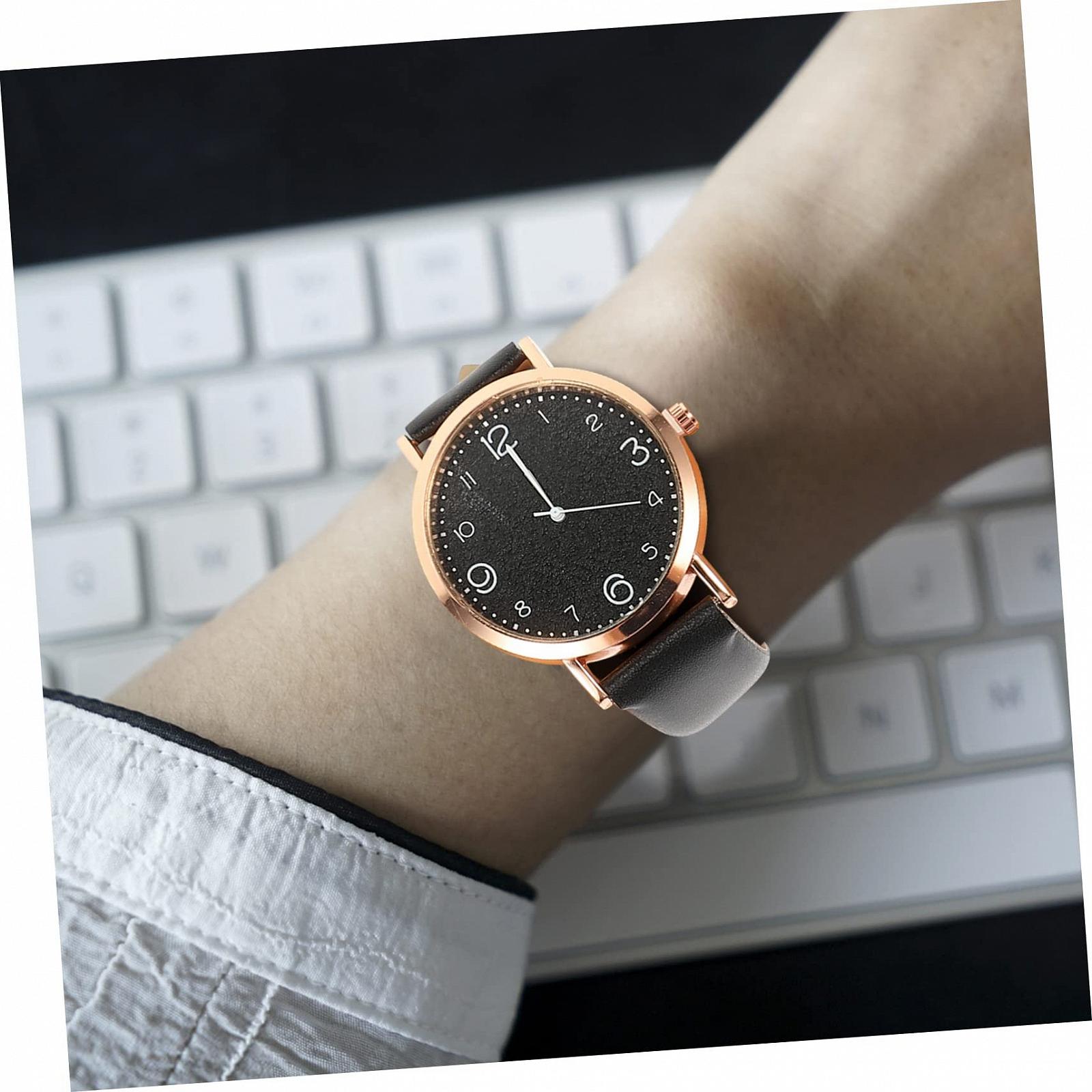 Женские часы PartyKindom Стильные Минималистичные Аналоговые Часы с Кожаным Ремешком, фото №5 Женские часы PartyKindom Стильные Минималистичные Аналоговые Часы с Кожаным Ремешком, фото №5