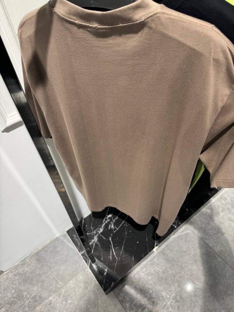 Футболка коричневая Balenciaga caps boxy fit brown f641, фото №6