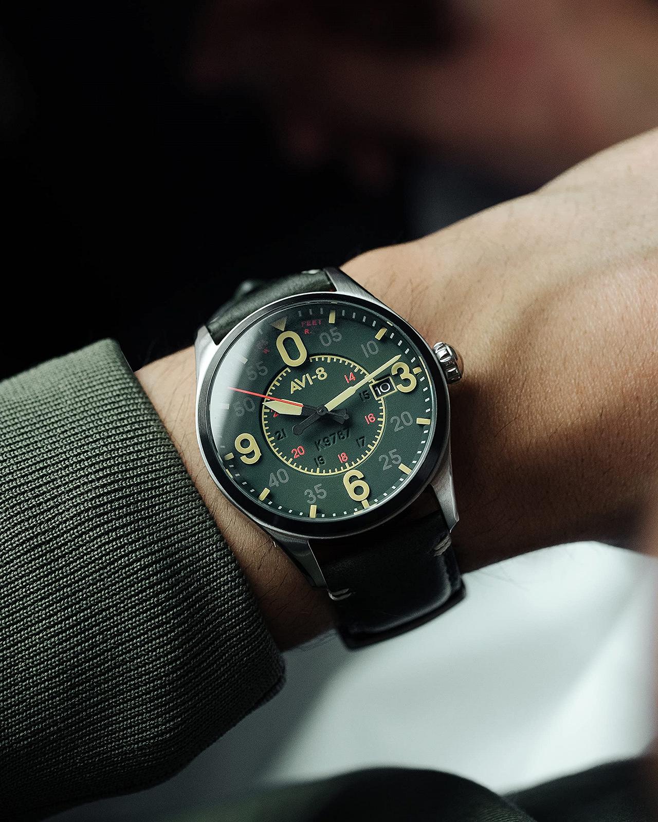 Чоловічий годинник AVI-8 Spitfire Smith Automatic 42 мм з шкіряним ремінцем AV-4090, фото №2