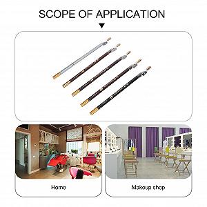 Карандаш HONMEET Haozhuang для бровей и подводки для глаз Тёмно-коричневый Деревянный Упаковка из 5 synthetic.ua - Фото 1