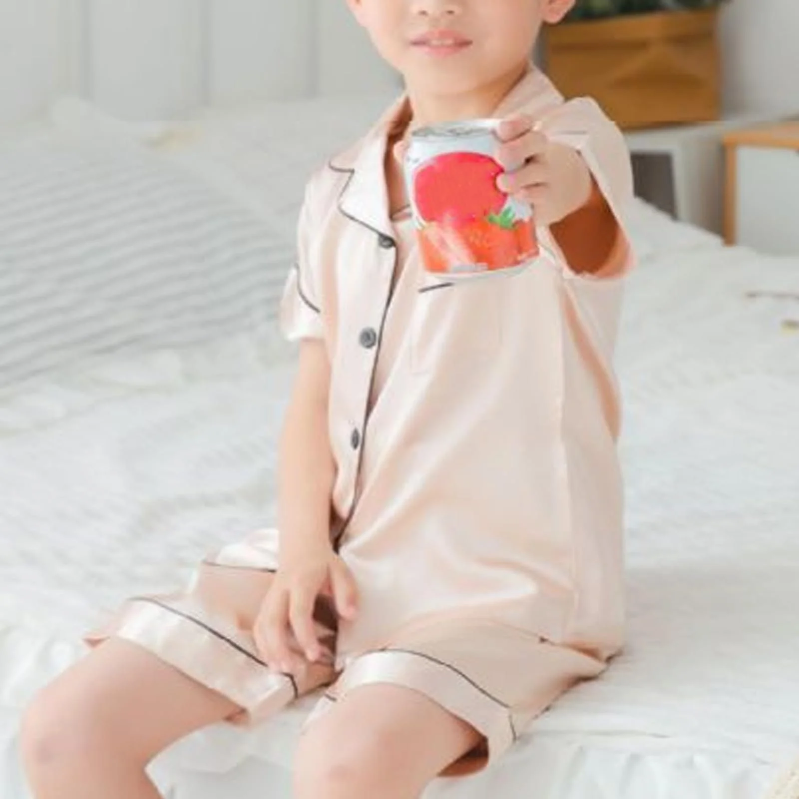 Комплект детской шелковой пижамы Risipu Unisex с короткими рукавами, фото №7 Комплект детской шелковой пижамы Risipu Unisex с короткими рукавами, фото №7