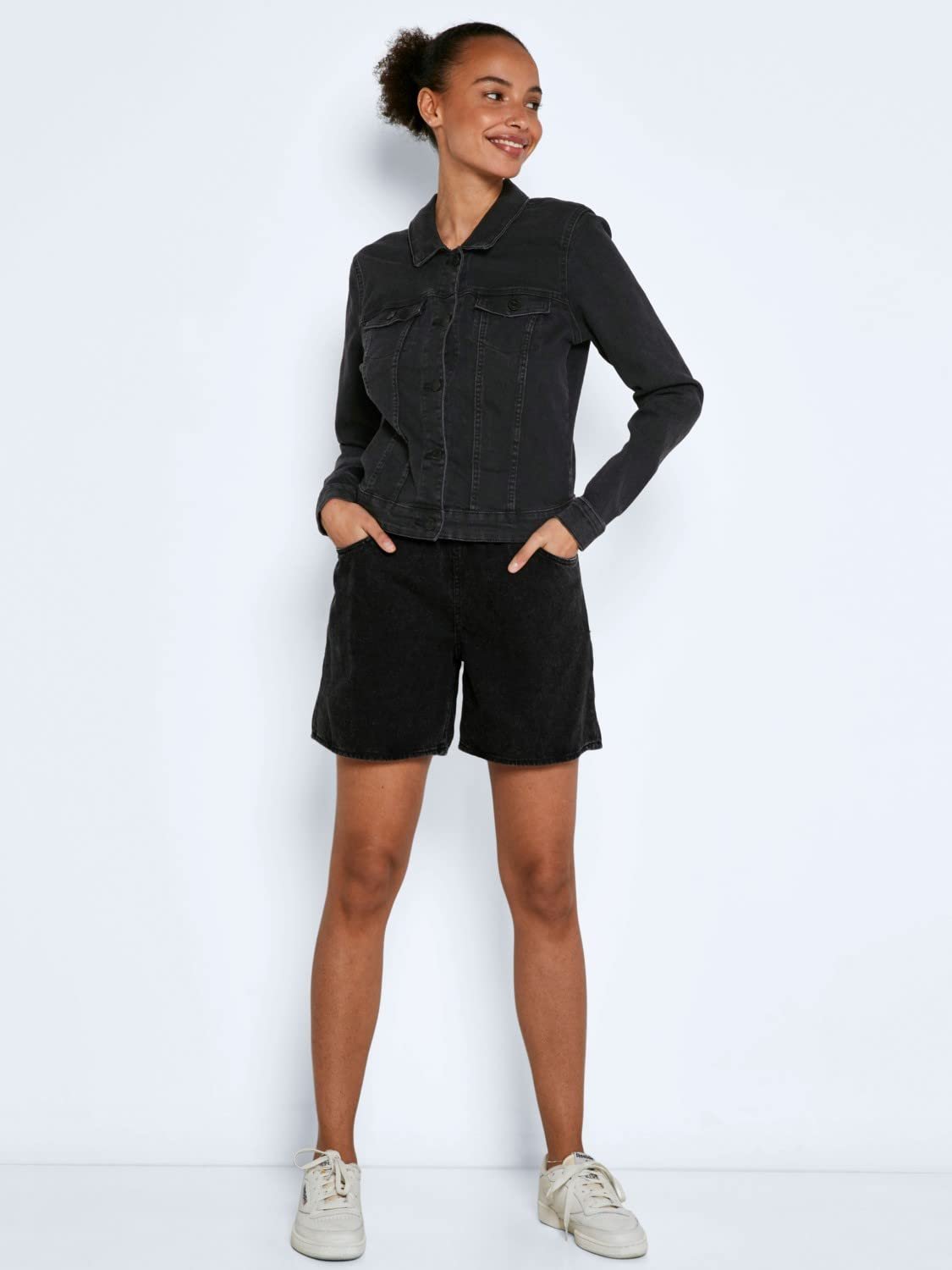Джинсова куртка Noisy may Nmdebra L/S Жіноча Чорний Wash Denim Noos, фото №5