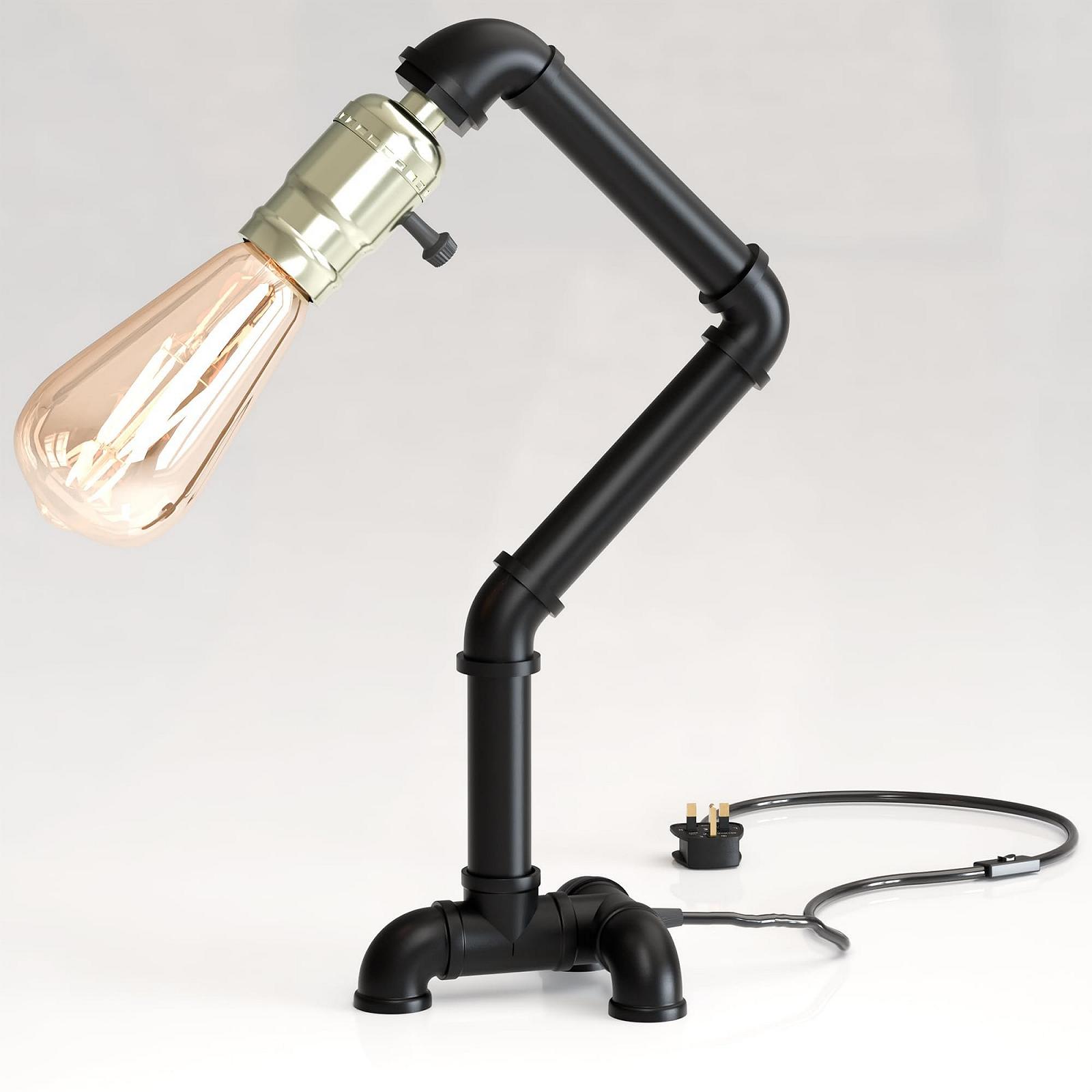 Настольная лампа DC VOLTAGE Vintage Water Pipe Industrial Steampunk E27 Черный, фото №5
