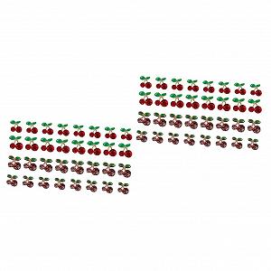 Прикраса для нігтів Вишня FRCOLOR 64 шт. Фруктові підвіски для нігтів зі стразами - Фото 1