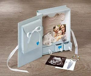 Детская коробка Walther Baby Box Baby Animal, синяя, 27 x 3 x 25 см synthetic.ua - Фото 1