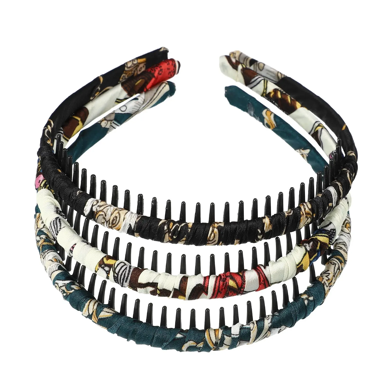 Обруч для волосся з гребінцем VOCOSTE, 3 шт., фото №1