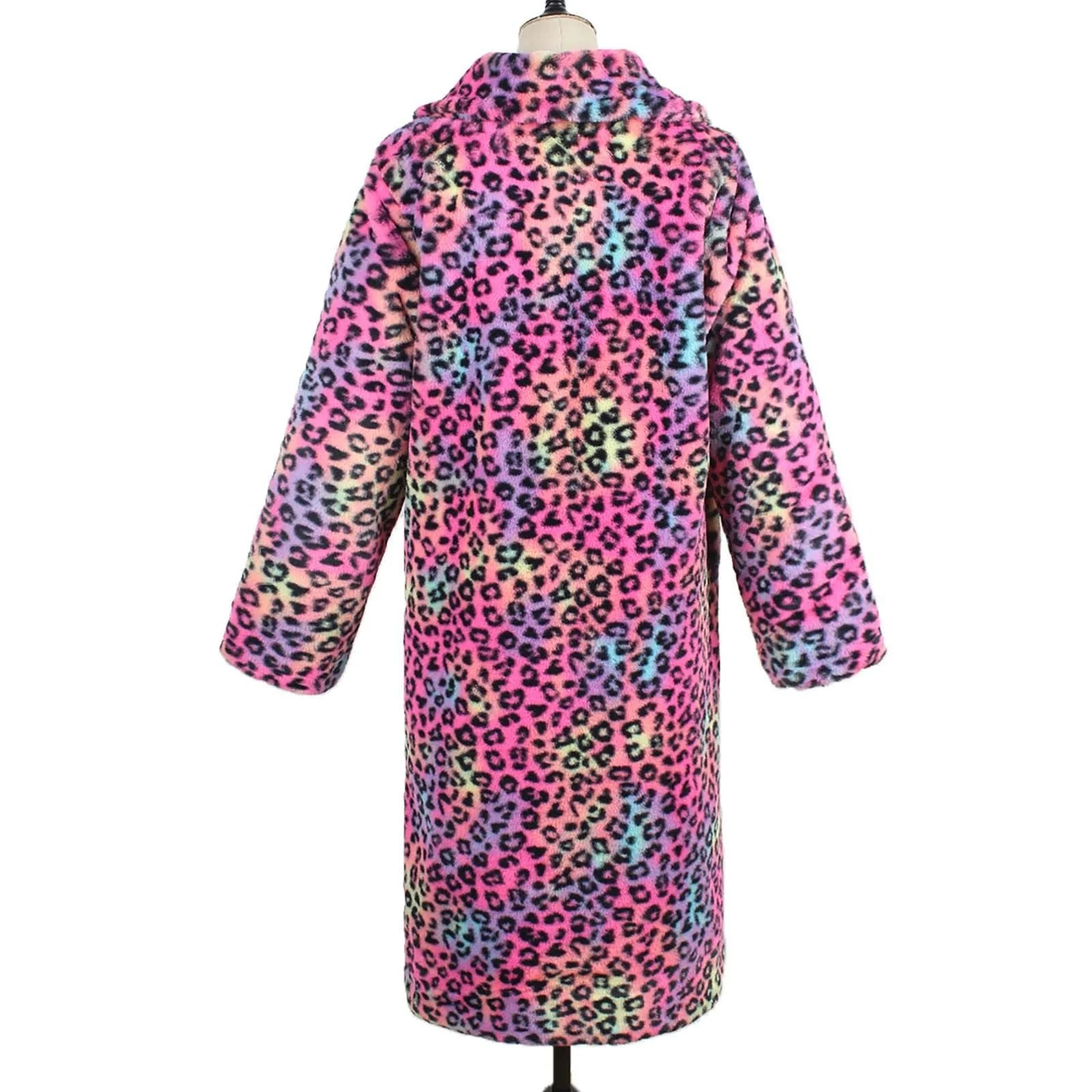 Штучна шуба Леопардова рожева, фото №6 Штучна шуба Леопардова рожева, фото №6