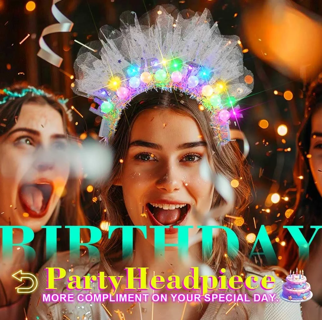 Обруч Корона С Днем Рождения LED, фото №4 Обруч Корона С Днем Рождения LED, фото №4