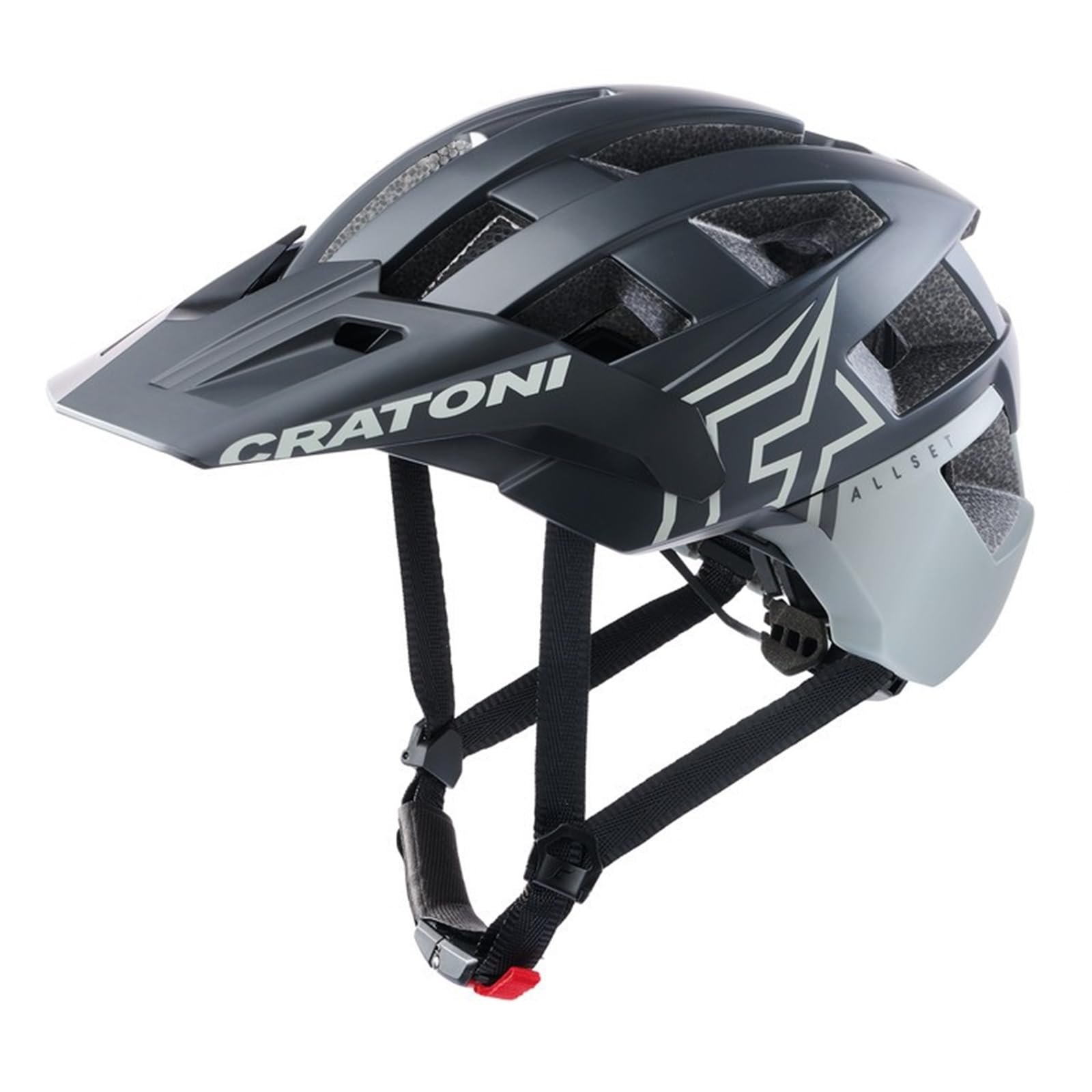 Шолом MTB Cratoni AllSet Pro чорний/сірий, фото №1