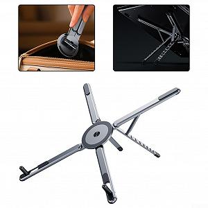 Регулируемая Подставка для Ноутбука, Магнитный Держатель для Телефона, Портативная Подставка для Ноутбука для Стола, Вентилируемая Охлаждающая Подставка для Ноутбука synthetic.ua - Фото 1