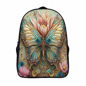 Рюкзак DPEOANEBN Butterfly 3D, дитячий, шкільний, 40x28x16 см - Фото 1