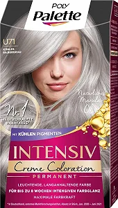 Крем-краска для волос Schwarzkopf Poly Palette Intensive Cream Colouration U71 Cool Silver Grey, 3 x 128 мл synthetic.ua - Фото 1
