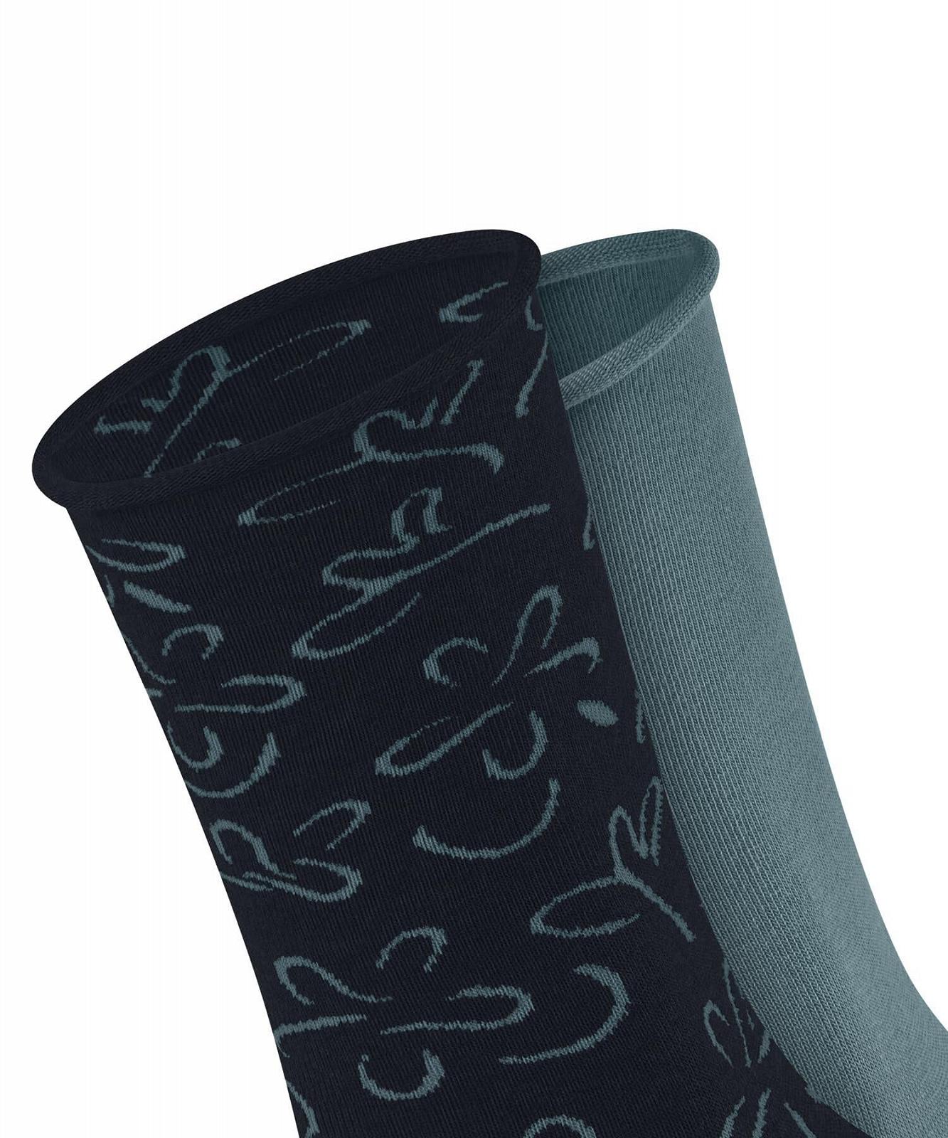 Носки ESPRIT с цветочным узором, дышащие, из органического хлопка, 2 пары, фото №4