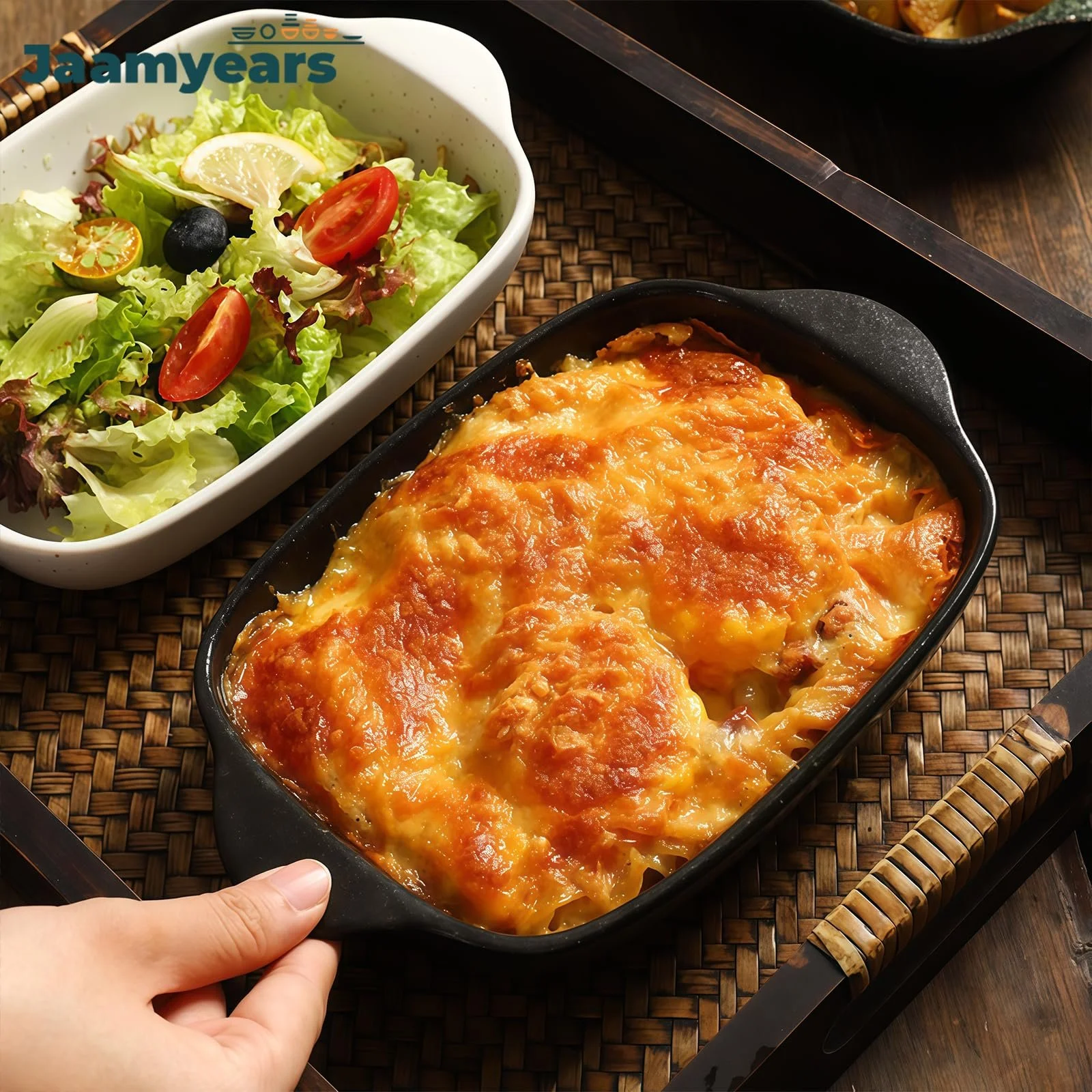 Форма для запікання прямокутна 600 мл керамічна для лазаньї, фото №6