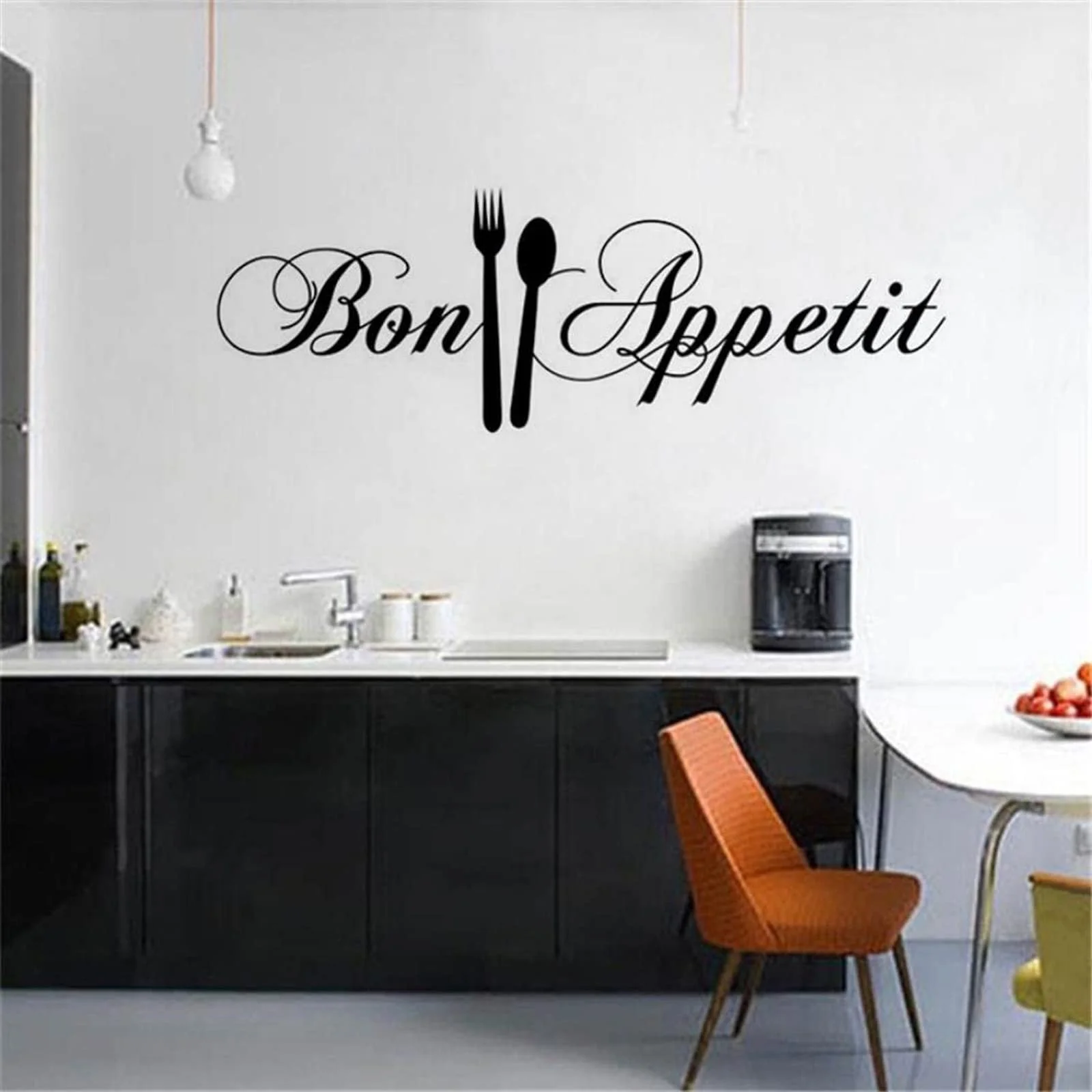 Наклейка на стену Bon Appetit Quote 58 x 18 см черный, фото №3