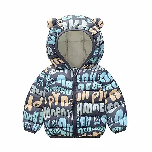 Зимова куртка для дівчинки, утеплена куртка, пуховик з капюшоном - Фото 1