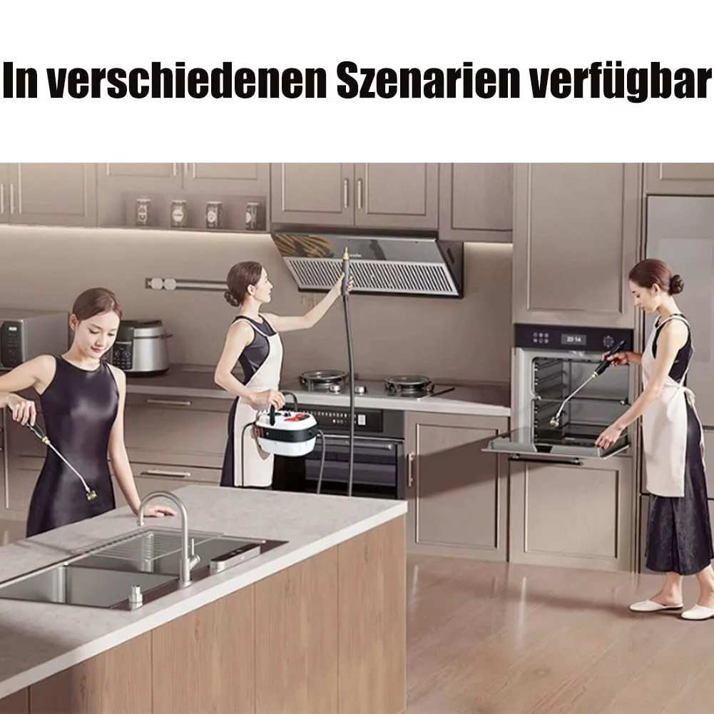 Портативний ручний пароочисник 2500 W 3 бар з баком 1 л 105°C head, фото №8