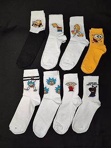 Бокс носков приколов с принтами «Мультяшки» 8 шт - Фото 1