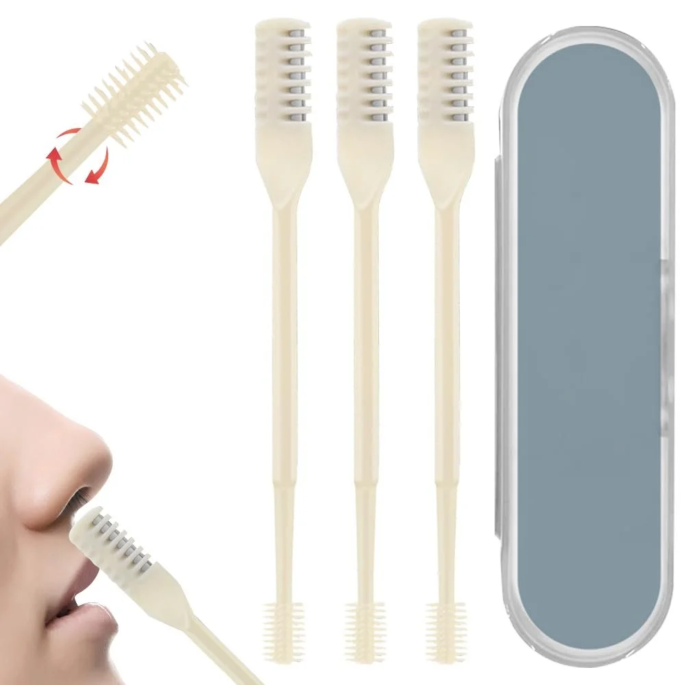 Тример NAVESO Nose Hair 2-in-1 Double Sided Ear Picker No Power Кремово-жовтий, фото №1